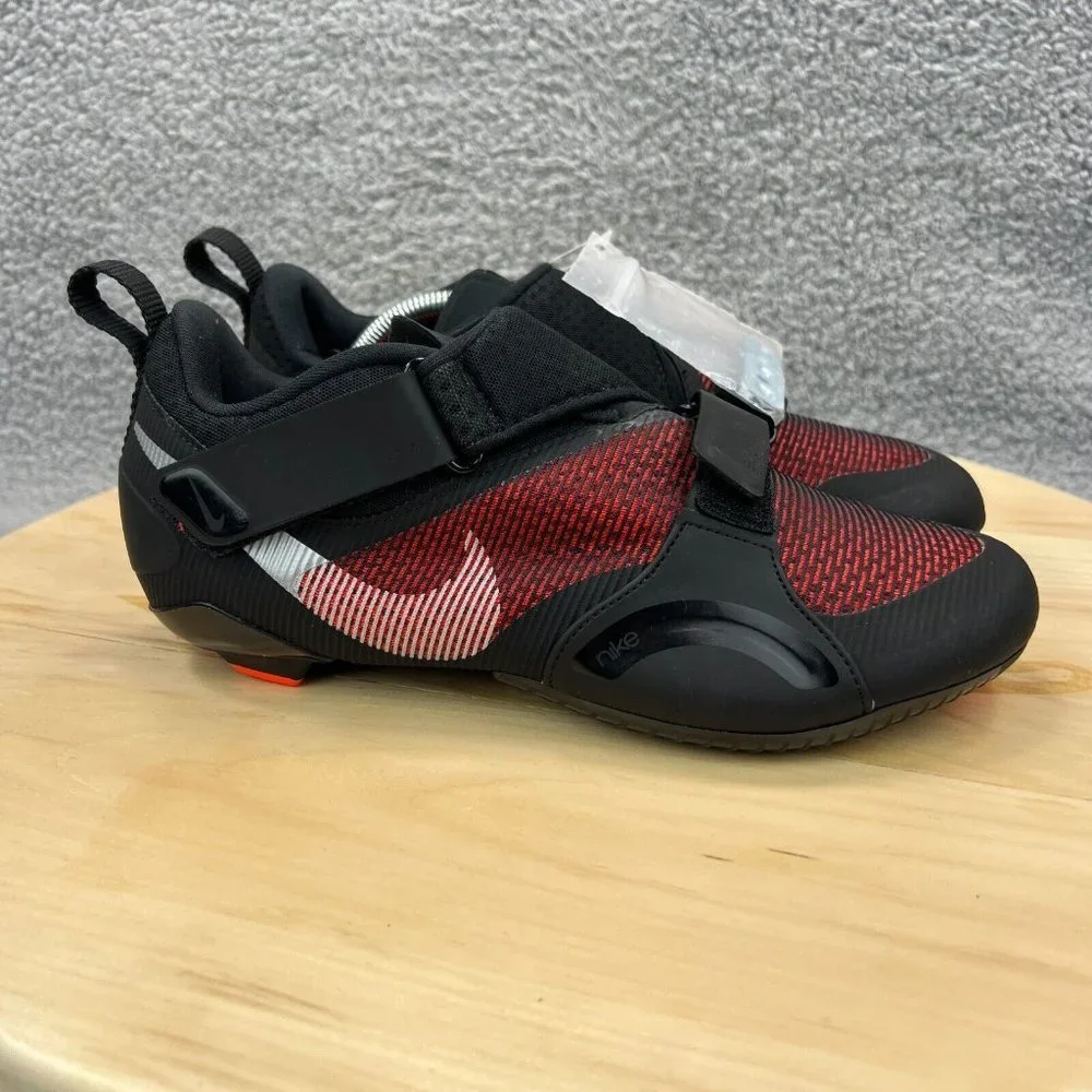 Nike Superrep Cycle Shoes Womens Size 9 Black Hyper Crimson Athletic Cycling NEW